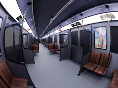 Train inside 3D model