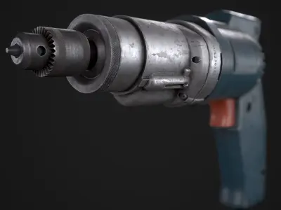 Drill Machine Low-poly 3D model order