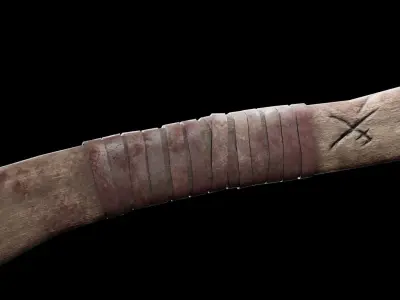 Viking Axe Low-poly 3D model 38