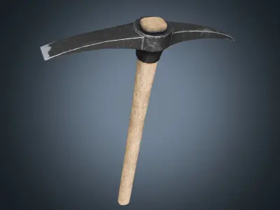 Pickaxe PBR Game Ready Low-poly 3D model