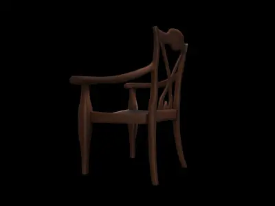 3d Render Cross-back Chair With Elegant Cross-back Design  3D model purchase