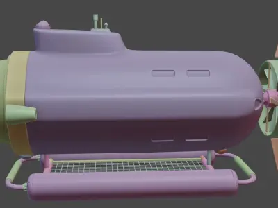 bathyscaphe type submarine 3D model