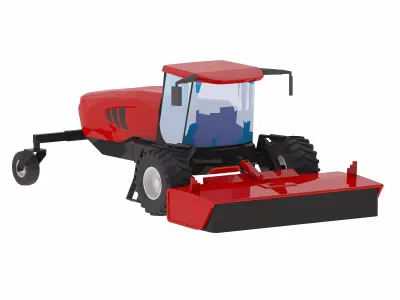 Harvester Swather Windrower R216 Simplified Low-poly 3D model