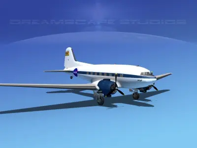 Douglas DC-3 NASA 3D model
