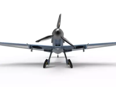 Messerschmitt Bf 109K Low-poly 3D model