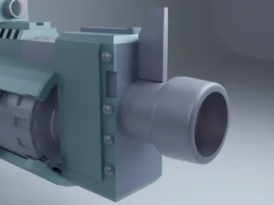 Semi-Auto soft bullet Gun Free 3D model