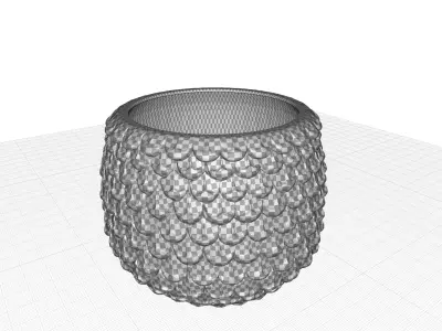 Rufus Ceramic Pot Planter 3D model