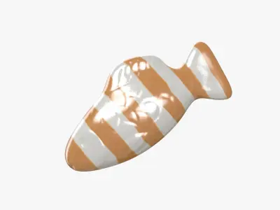 Swedish Fish Orange Stripe 3D model 3D model