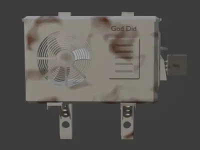 Air Conditioner Unit AC Low-poly Low-poly 3D model