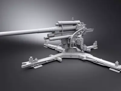 Flak 88 Stationary Scale model 3D print model