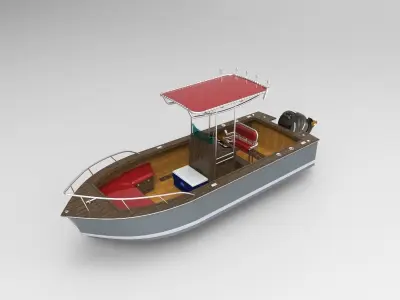 Boston Whaler Fishing boat 3D model