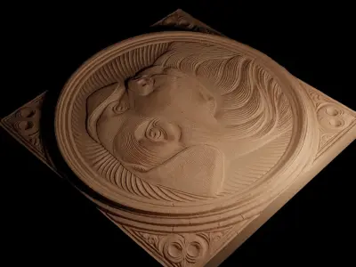 Dog CNC 3d Print High Relief Sand Casting 3D print model