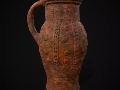 Rouen Ware Jug Low-poly 3D model