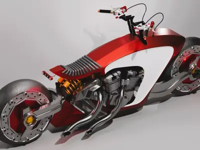 Futuristic Concept Motorcycle 3D model purchase