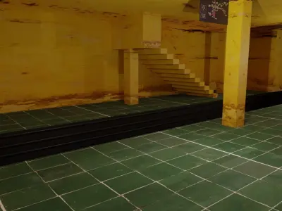 Dirty Metro Station Low-poly 3D model