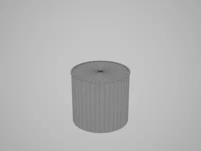 Metal Steel Water Tank Low-poly 3D model