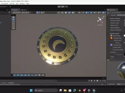 Stylized Sun and Moon Coin PBR Game Ready 3D Asset Low-poly 3D model
