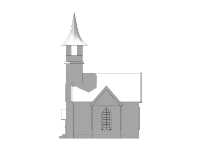 Simple Church Free low-poly 3D model