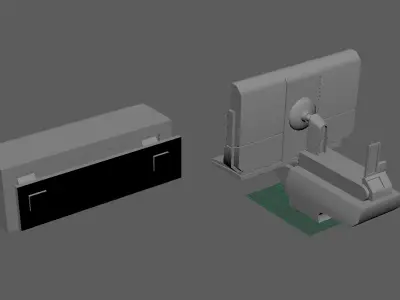 Futuristic stylized console Low-poly 3D model purchase