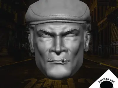 The Saboteur Head for 6 inch action figures 3D print model