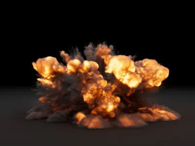 Super Realistic Explosion 1 Trial version Free 3D model
