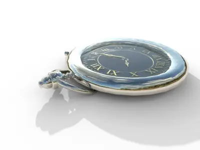  Pocket watch Low-poly 3D model