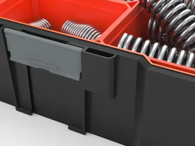 Coil Springs in Plastic Box 3D model