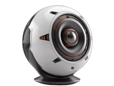 Futuristic SciFi Spherical Speaker Low-poly 3D model