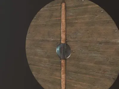 Ragnar viking shield  Free low-poly 3D model