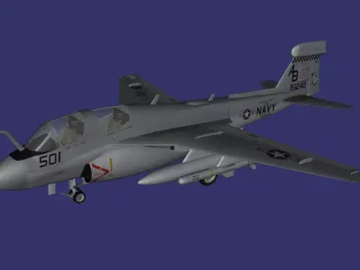 Northrop Grumman EA-6B Prowler Low-poly 3D model