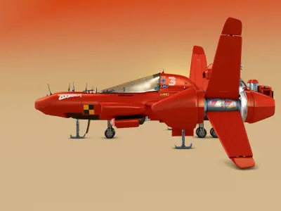Shark Rider 3 with XPresso Wings 3D model