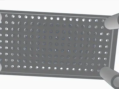 White industrial shelf Free low-poly 3D model