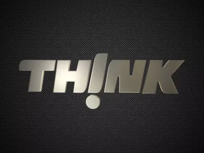 Think Logo 3D model by 3dlogoman