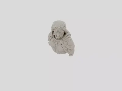 Fantasy Stone Statue of Forgotten Hero for 3D print 3D model
