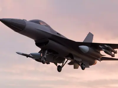 F-16 Fighting Falcon Jet - Game Ready Low Poly 3D Model  PBR  3D model
