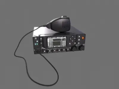 Kenwood Viking VM7000 Radio Wireless Transceiver Low-poly 3D model
