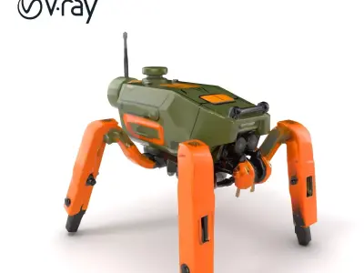 Compact Spider Reconnaissance Unit Model Pack Low-poly 3D model