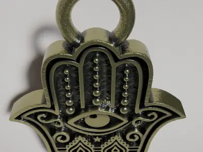 Fatima hand charm 3D print model