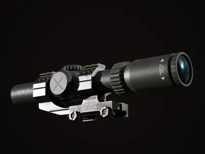 Sniper Scope Low-poly 3D model purchase