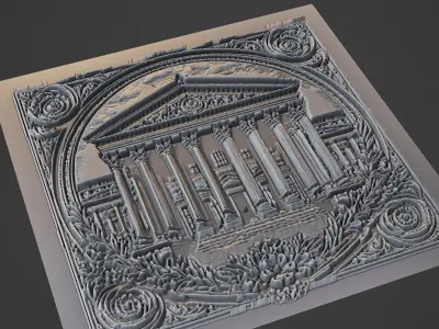 Building House Pendant Medallion 3D print model 13
