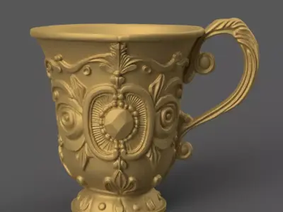 Antique planter mug urn candy container candle holder 3D print model