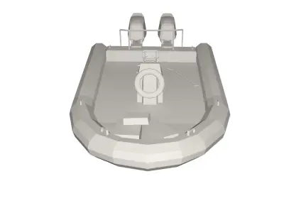 Motor boat Low-poly 3D model