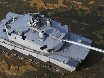 Old Grey Tank Abrams X Rigged for Maya 3D model