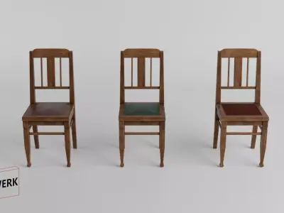 historic furniture Set 01 - 3D Low Poly 3D model