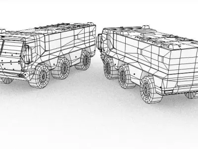 KamAZ63968-Typhoon chinese military vehicles Low-poly 3D model