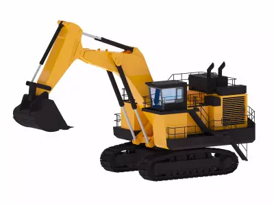 Excavator Mining 3600 Low-poly 3D model