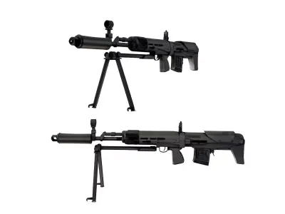 Dragunov SVU BullpUp Sniper 3D model