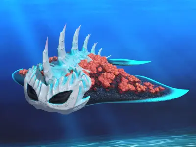 Stingray Low-poly 3D model 4