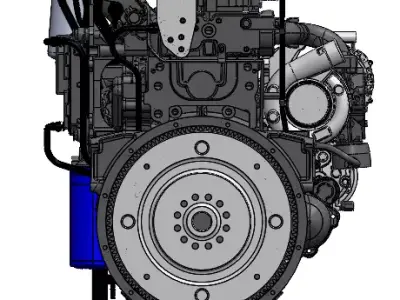 Perkins diesel engine 3D model