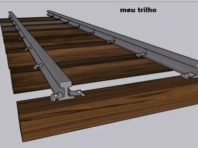 Track Train Polid 3D model